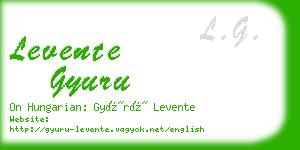 levente gyuru business card